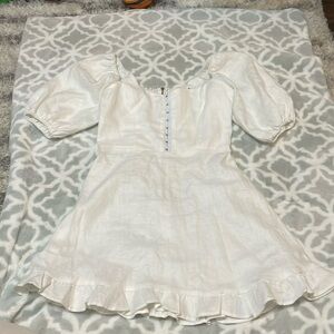 Reformation Seattle mini Linen Dress